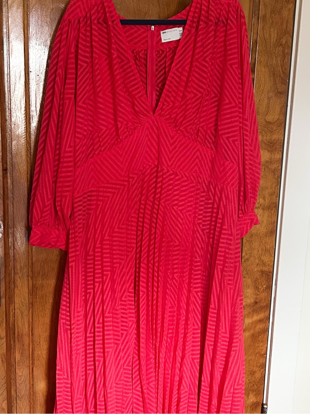 ASOS Coral Chevron Dress